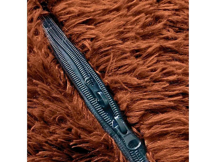 XL Pouf aus Fell 200 cm, Braun