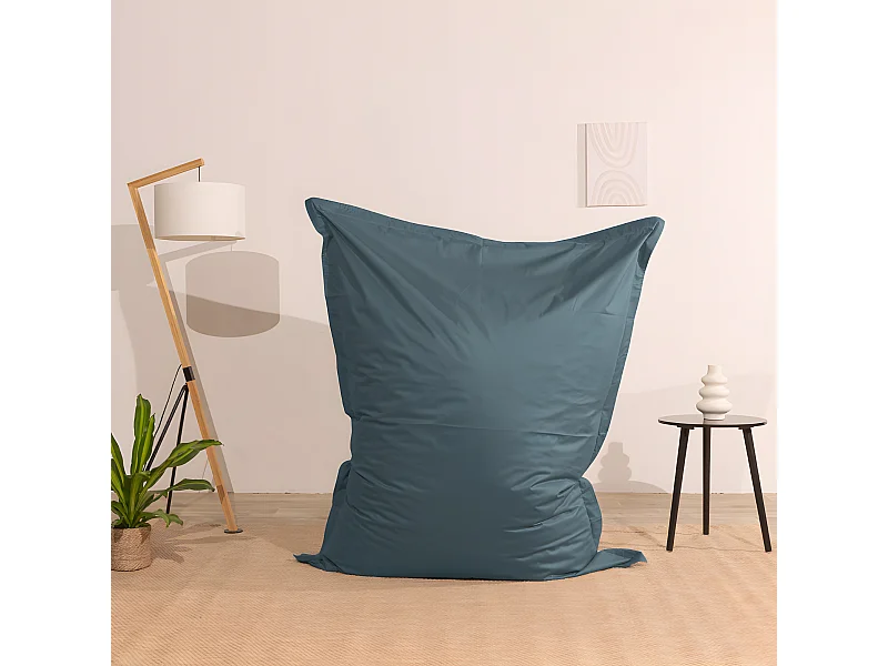 Pouf extérieur imperméable déhoussable anti-uv gris foncé 140 x 180 cm