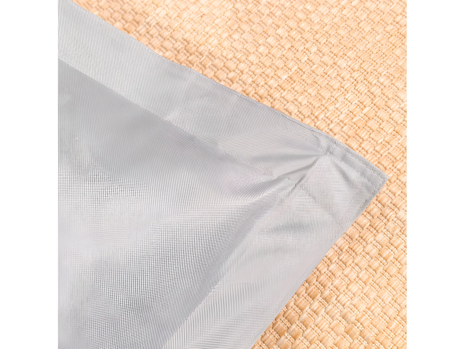 Pouf extérieur imperméable déhoussable anti-uv gris clair 140 x 180 cm