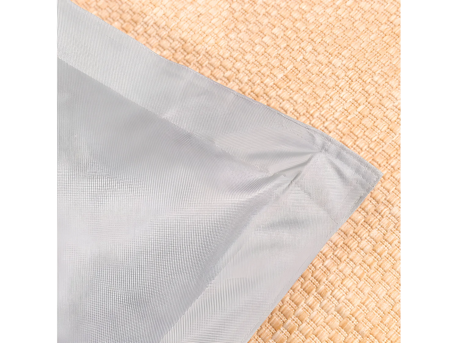 Pouf extérieur imperméable déhoussable anti-uv gris clair 140 x 180 cm