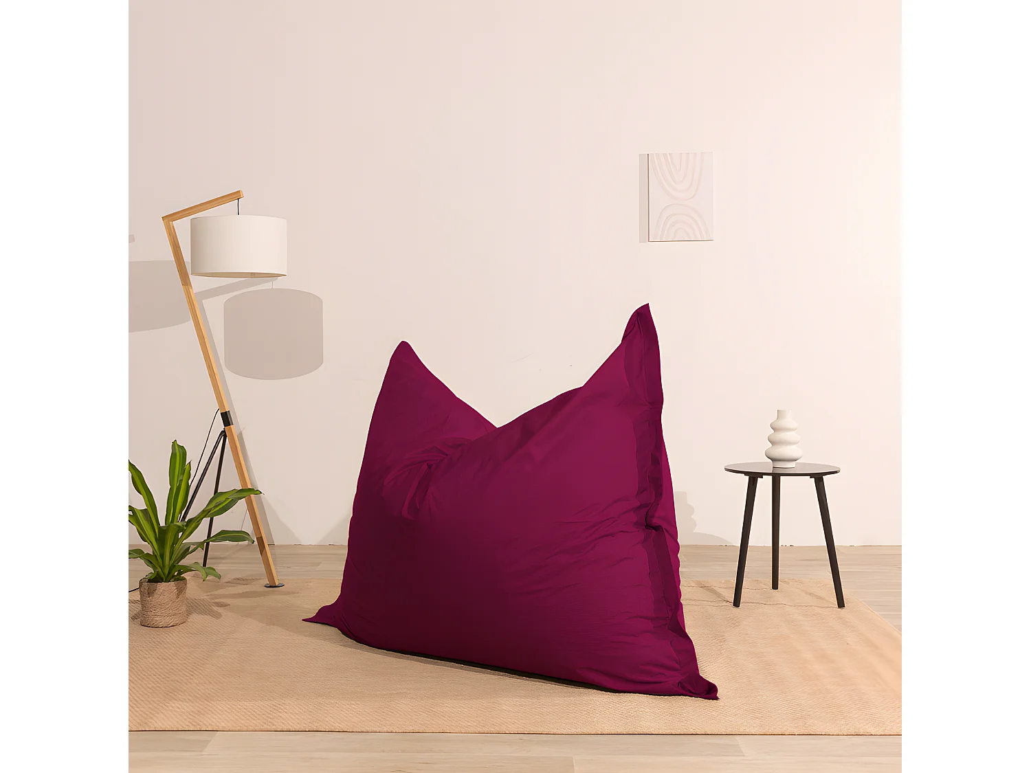 Pouf esterno impermeabile anti-uv rosso 140 x 180 cm