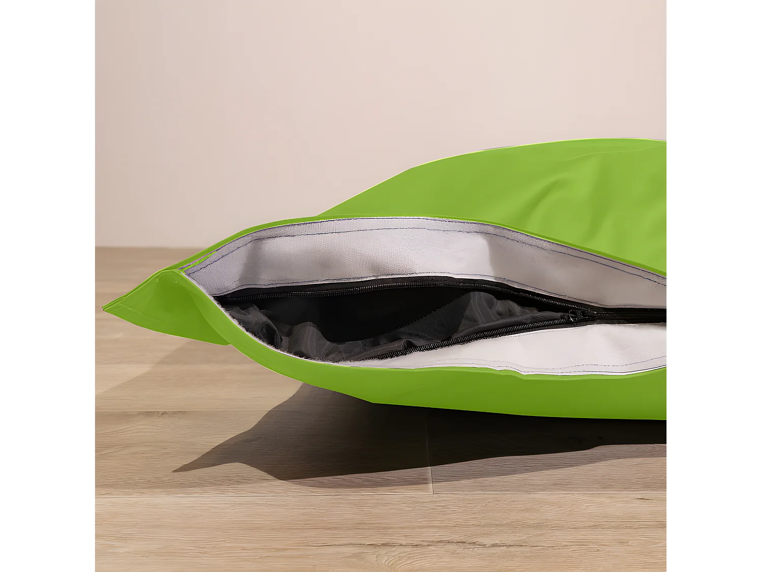 Pouf extérieur imperméable déhoussable anti-uv vert 140 x 180 cm