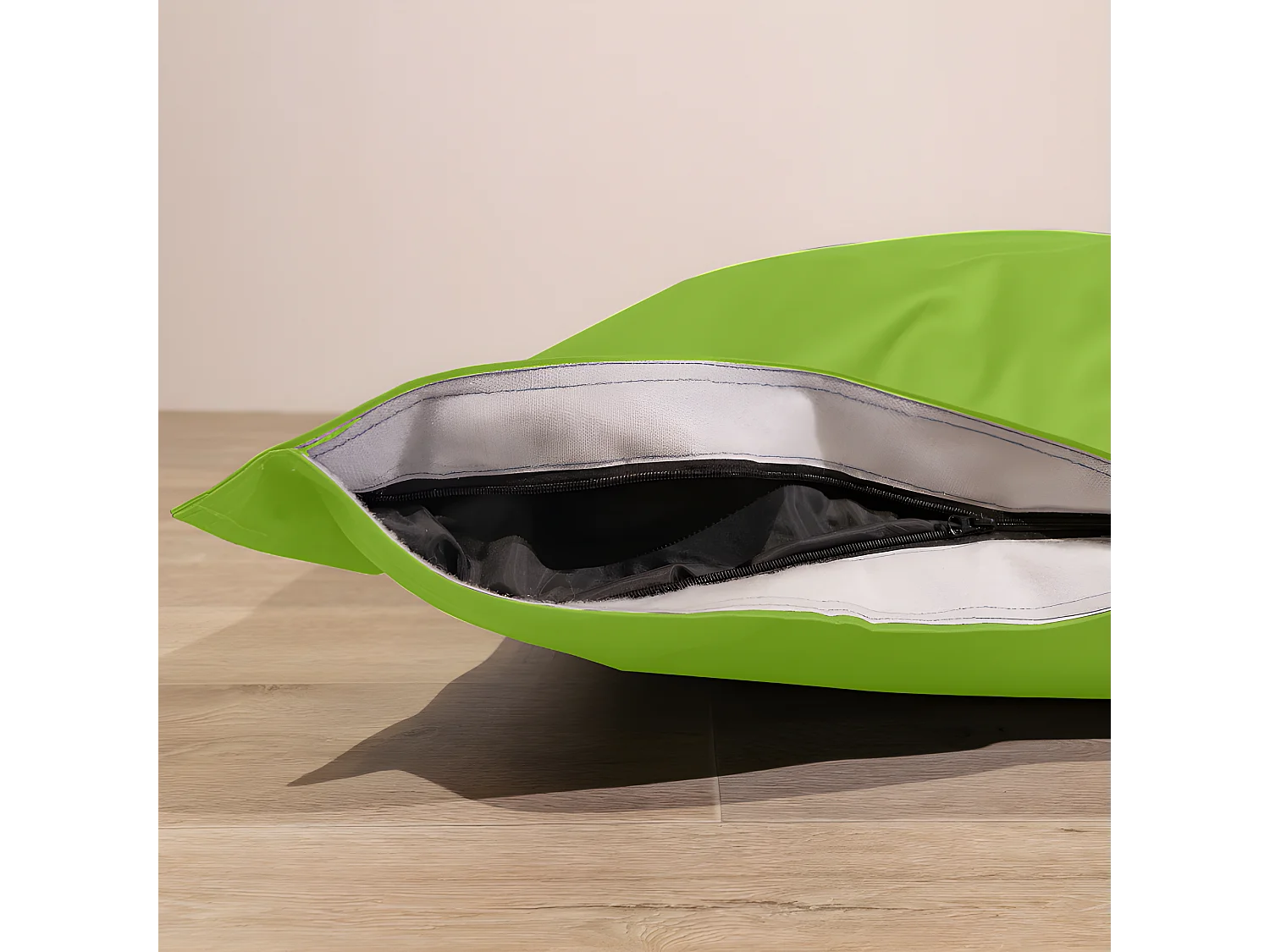Pouf extérieur imperméable déhoussable anti-uv vert 140 x 180 cm