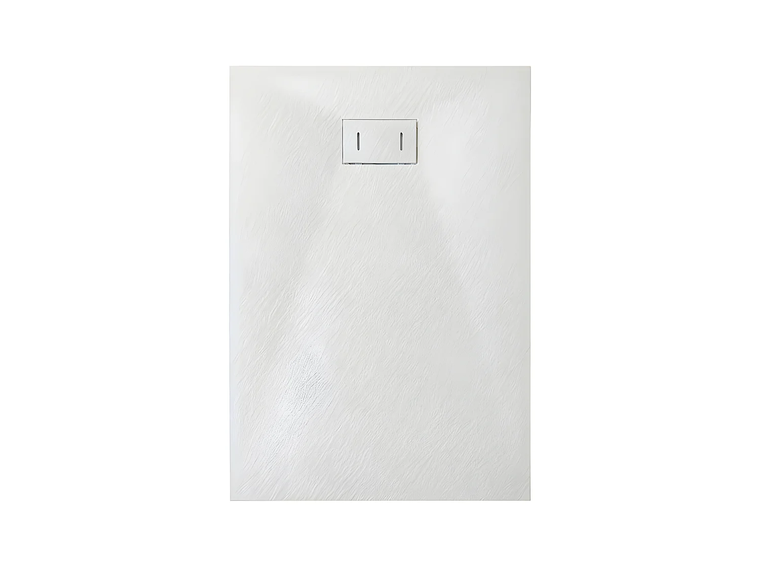 Receveur de douche  SMC en fibre de verre effet pierre avec bonde inclus H. 2,6 cm 90 x 120 Blanche