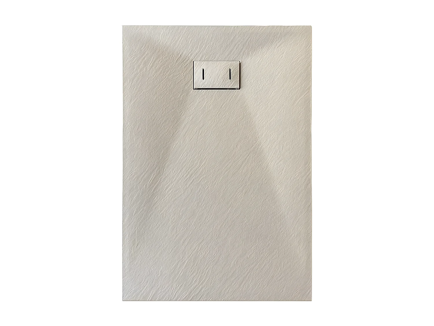 Receveur de douche  SMC en fibre de verre effet pierre avec bonde inclus H. 2,6 cm 90 x 140 Taupe