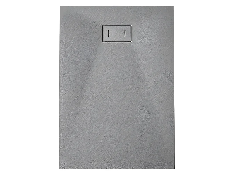 Piatto Doccia In Smc Vetroresina Effetto Pietra H 2,6 Cm Con Piletta Di Scarico Inclusa 90-120 Grigio
