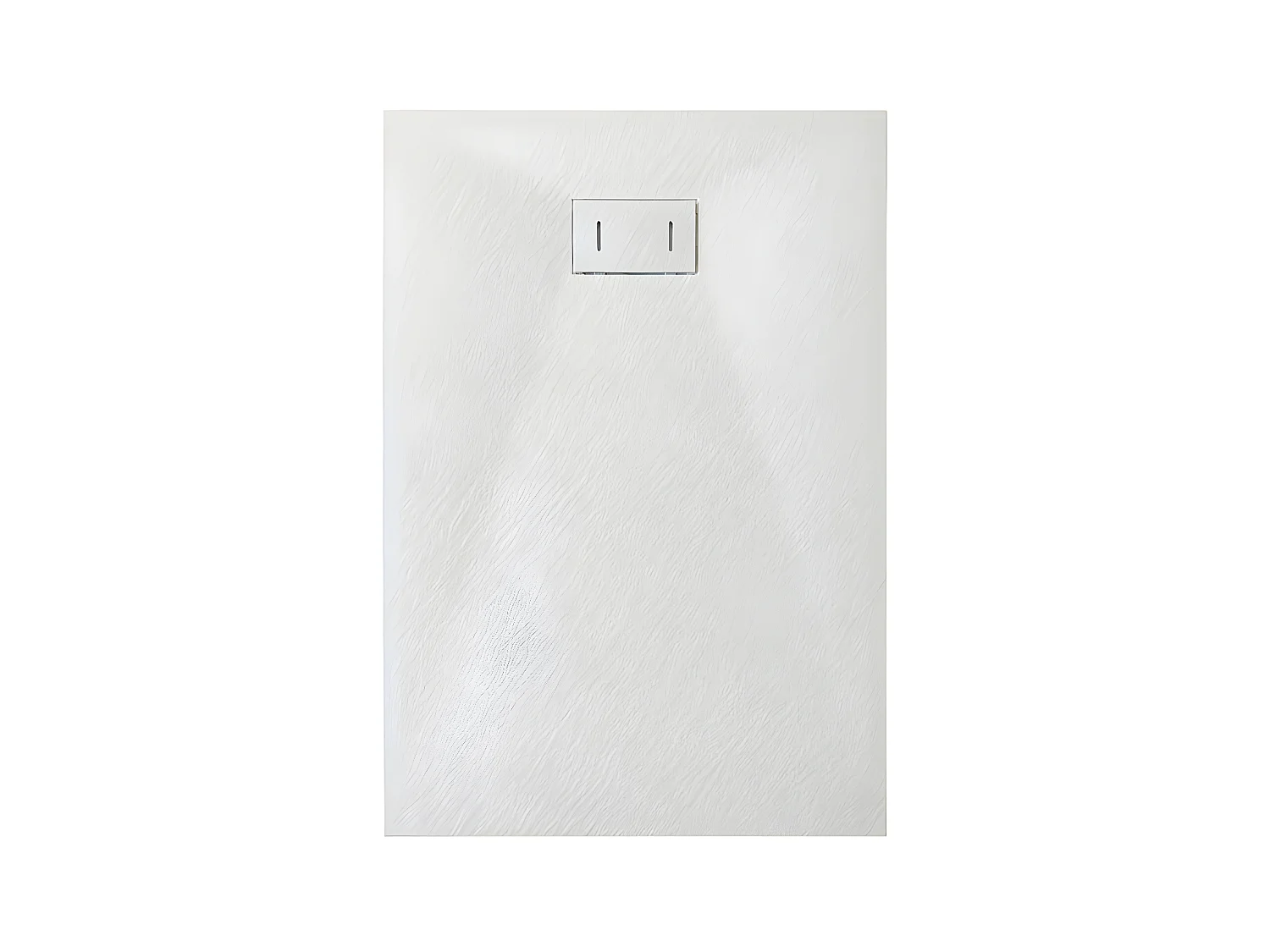 Receveur de douche  SMC en fibre de verre effet pierre avec bonde inclus H. 2,6 cm 80 x 100 Blanche