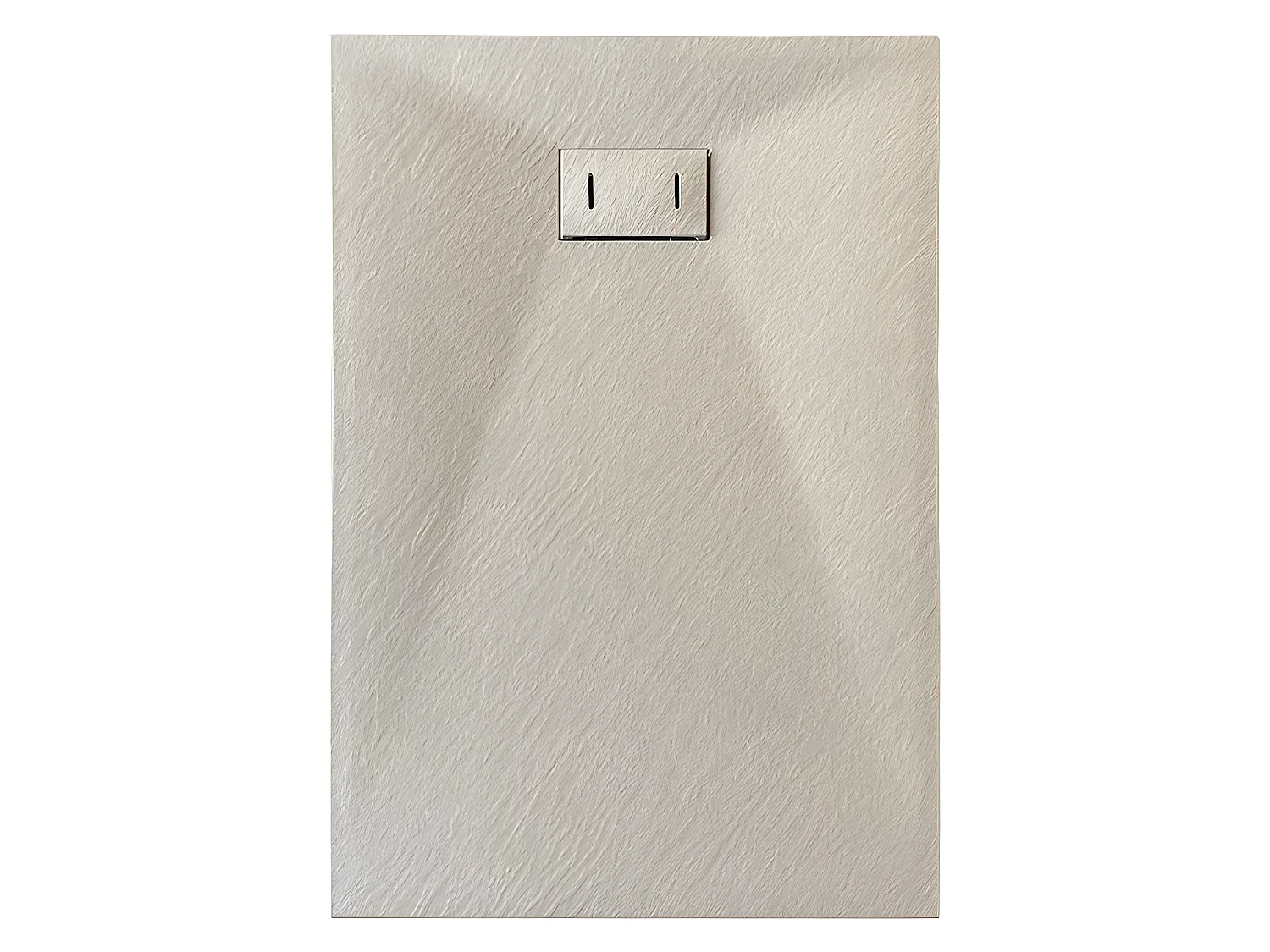 Receveur de douche  SMC en fibre de verre effet pierre avec bonde inclus H. 2,6 cm 70 x 170 Taupe