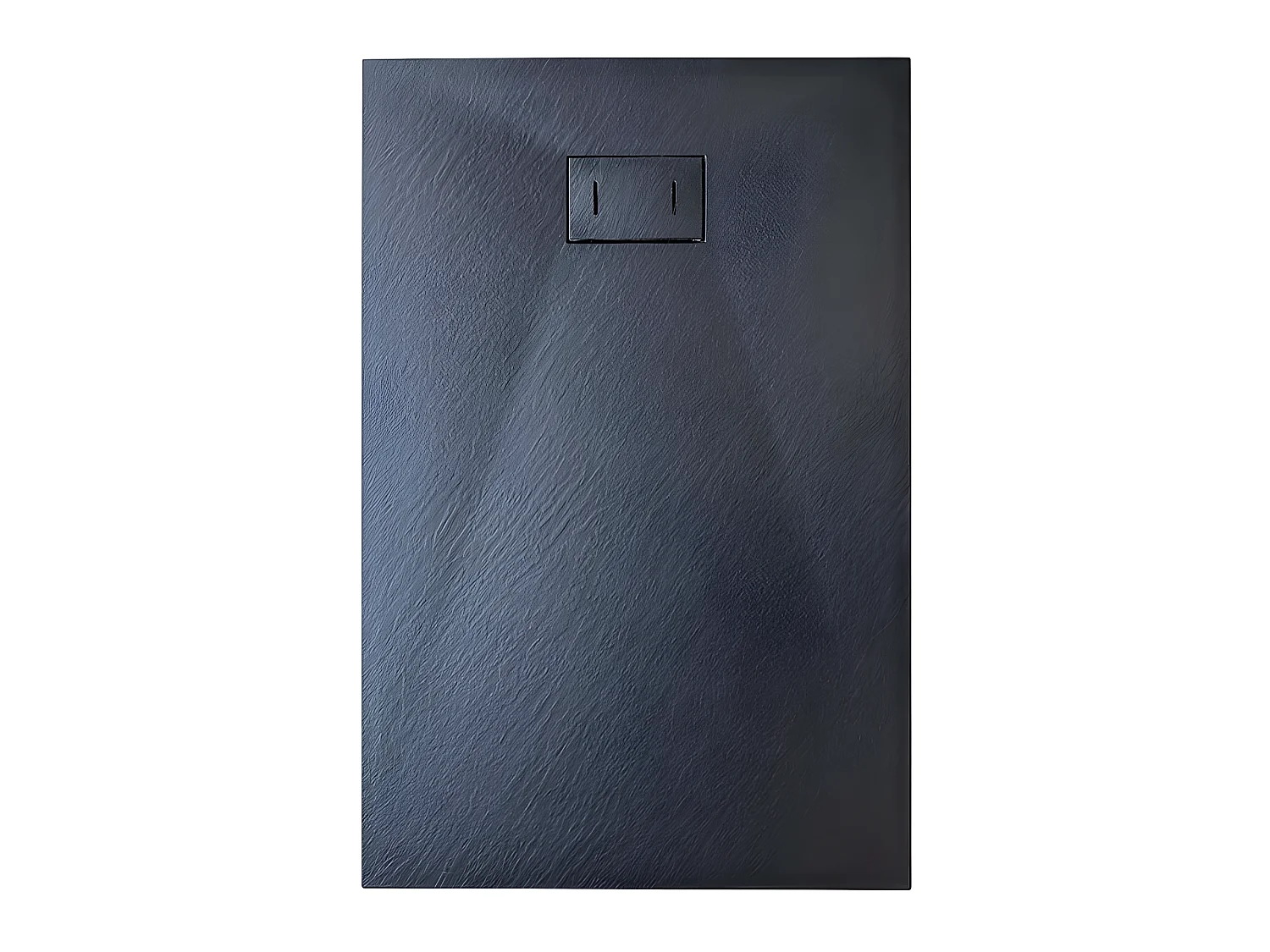 Piatto Doccia In Smc Vetroresina Effetto Pietra H 2,6 Cm Con Piletta Di Scarico Inclusa 90-160 Nero