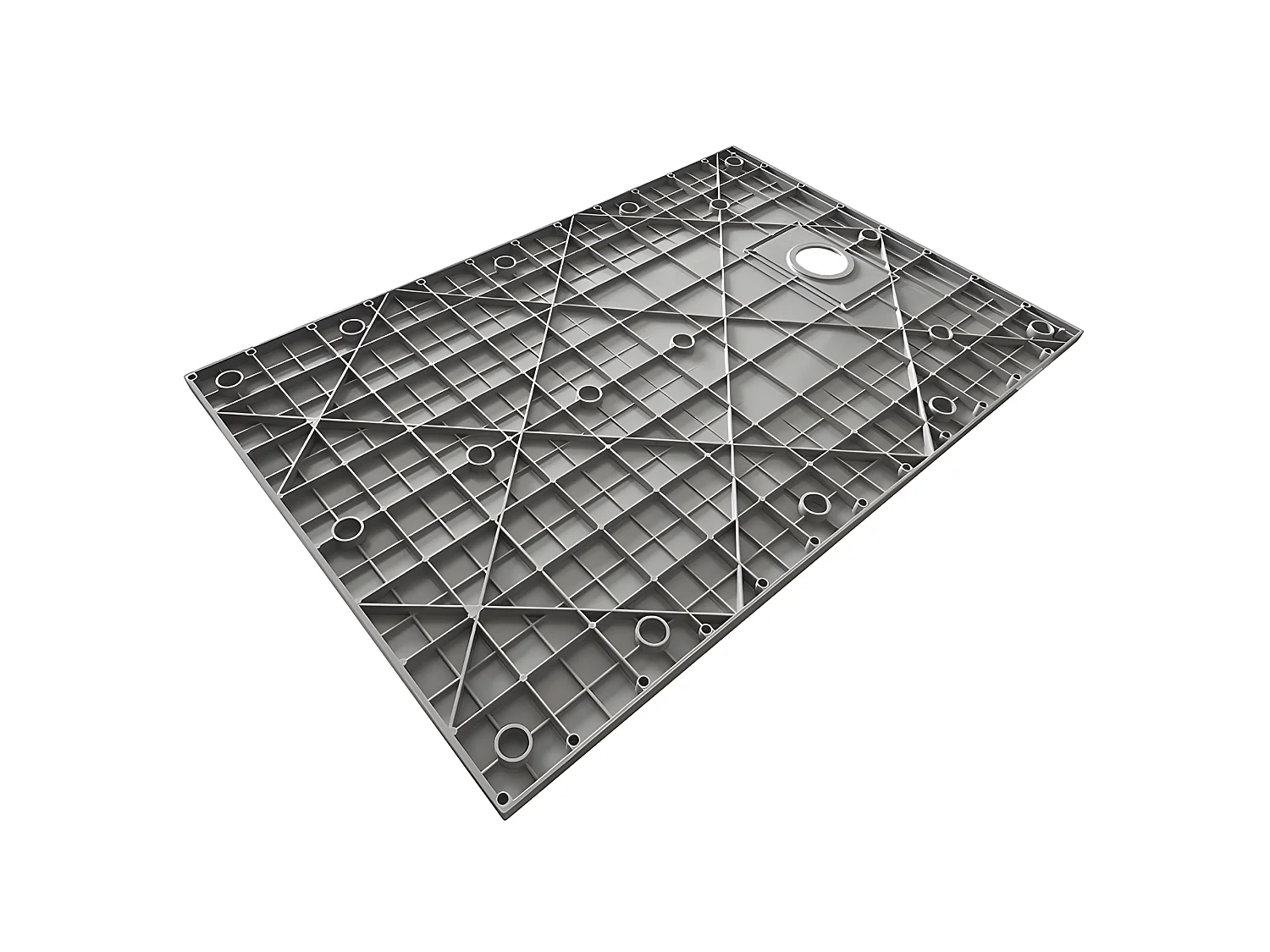 Piatto Doccia In Smc Vetroresina Effetto Pietra H 2,6 Cm Con Piletta Di Scarico Inclusa 70-150 Grigio