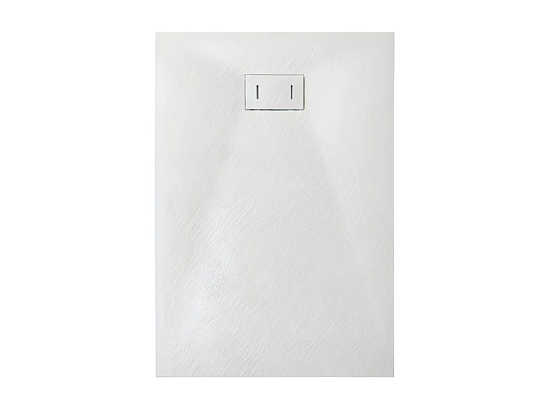 Receveur de douche  SMC en fibre de verre effet pierre avec bonde inclus H. 2,6 cm 80 x 160 Blanche