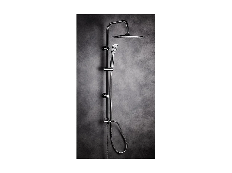 Colonne de douche modéle pont avec pommeau douche cervical rectangulaire