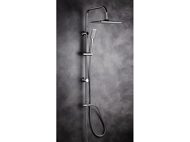 Colonne de douche modéle pont avec pommeau douche cervical rectangulaire