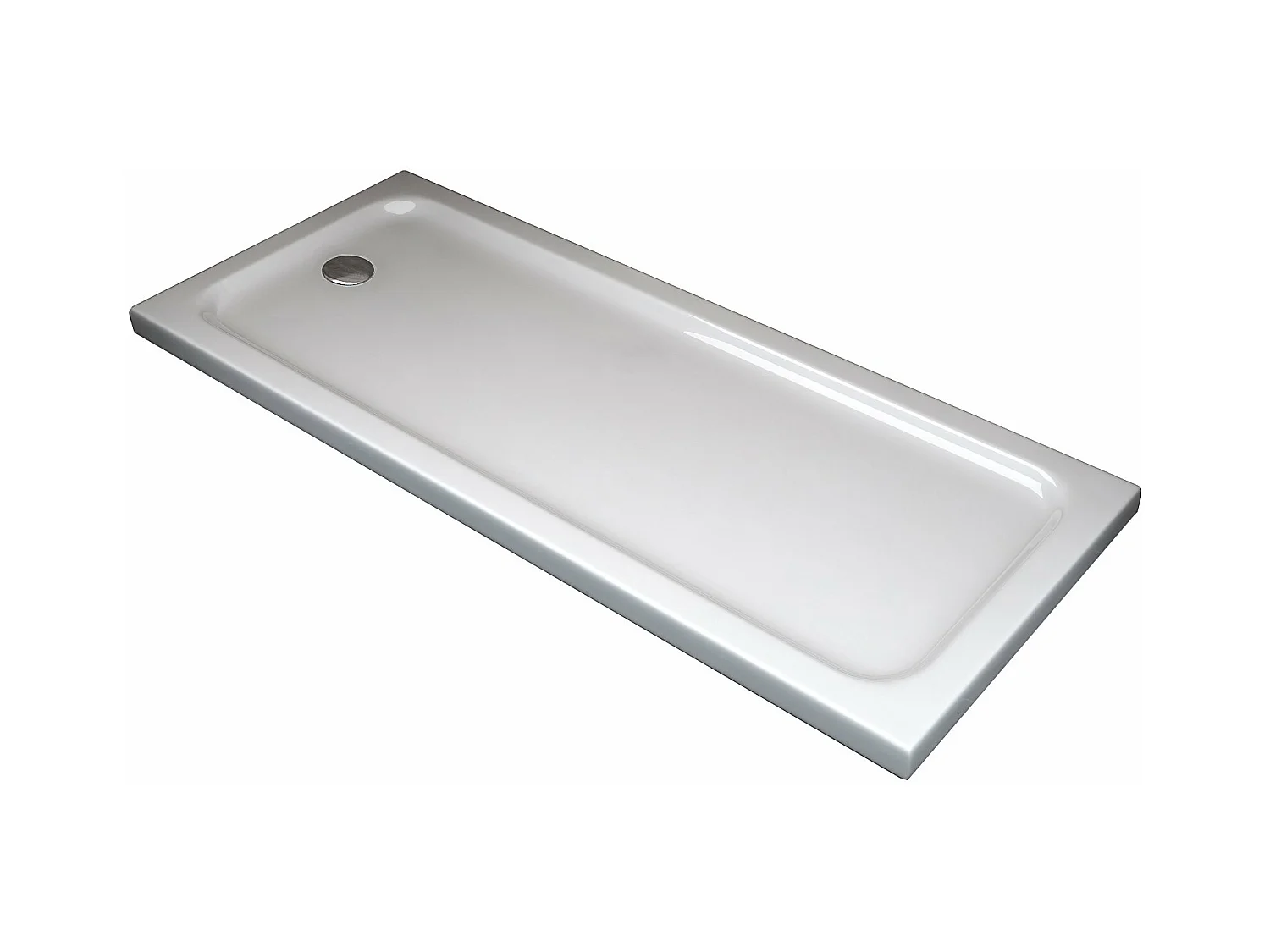 Receveur de douche rectangulaire surbaissé en Abs avec bonde inclus H. 5 cm – 70 x 170