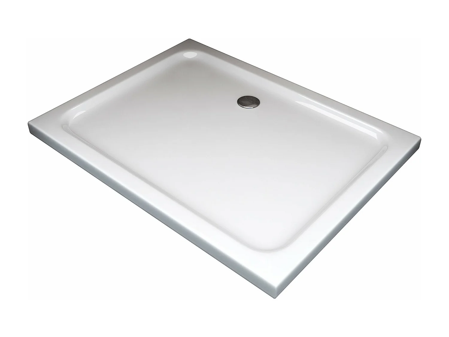 Piatto Doccia Rettangolare Ribassato In Abs H 5cm Con Piletta Inclusa 70x90