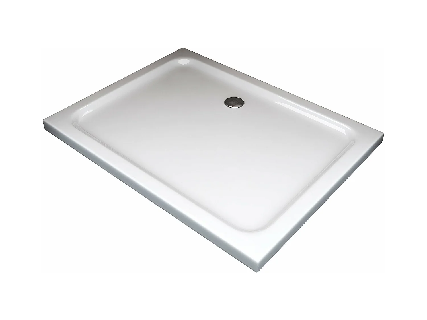 Receveur de douche rectangulaire surbaissé en Abs avec bonde inclus H. 5 cm – 70 x 90