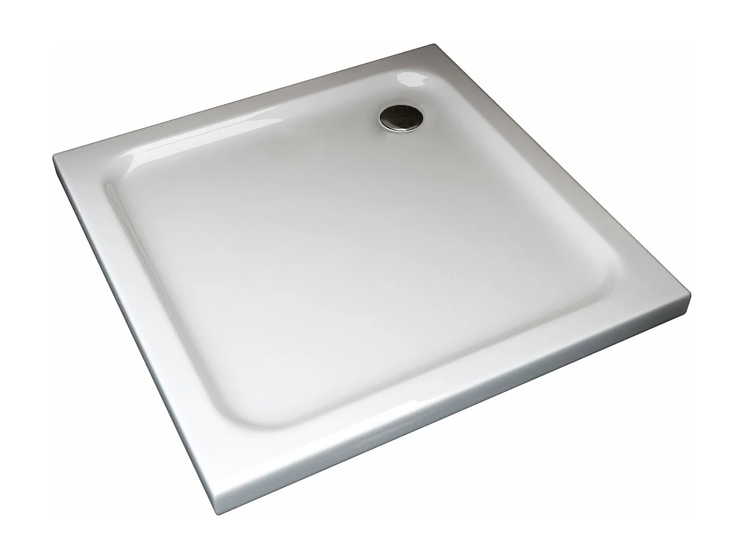 Receveur de douche carré surbaissé en Abs avec bonde inclus H. 5 cm – 90 x 90