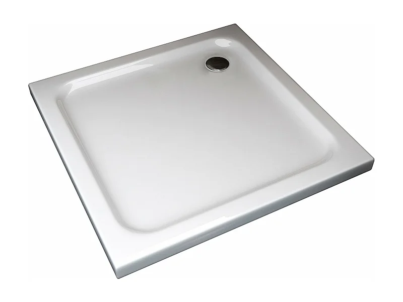 Receveur de douche carré surbaissé en Abs avec bonde inclus H. 5 cm – 90 x 90