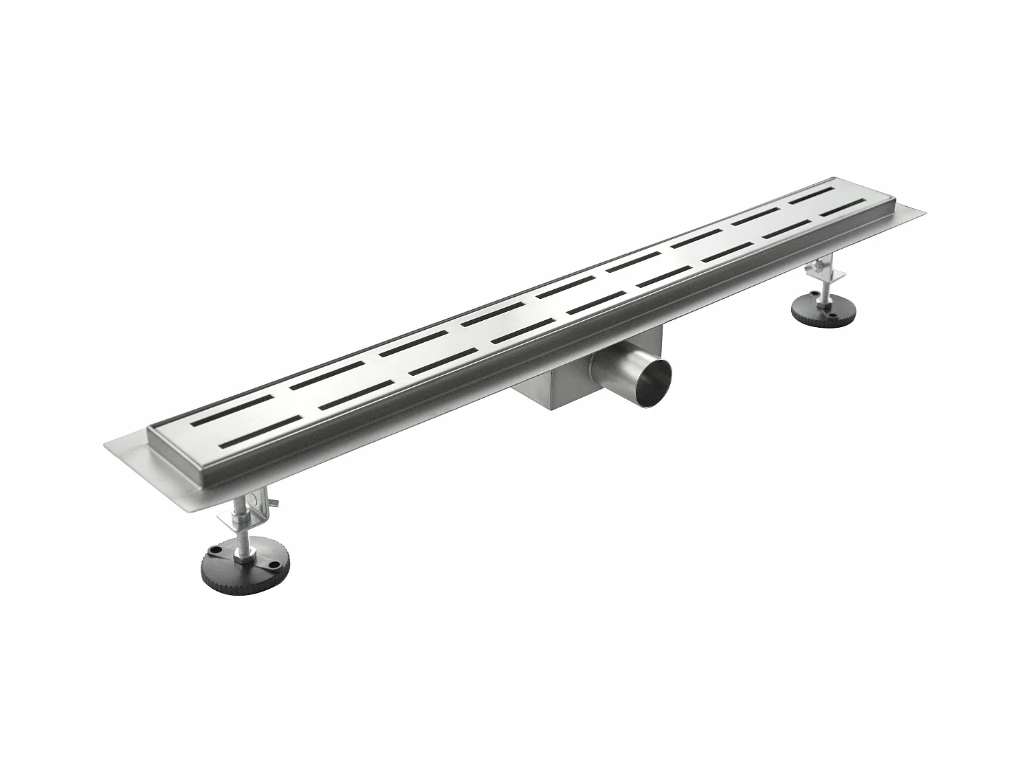 Caniveau de douche  de sol en acier Inox modéle  trait  – 80 cm
