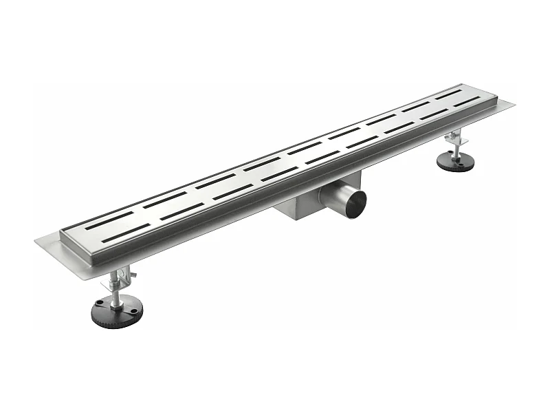 Caniveau de douche  de sol en acier Inox modéle  trait  – 80 cm