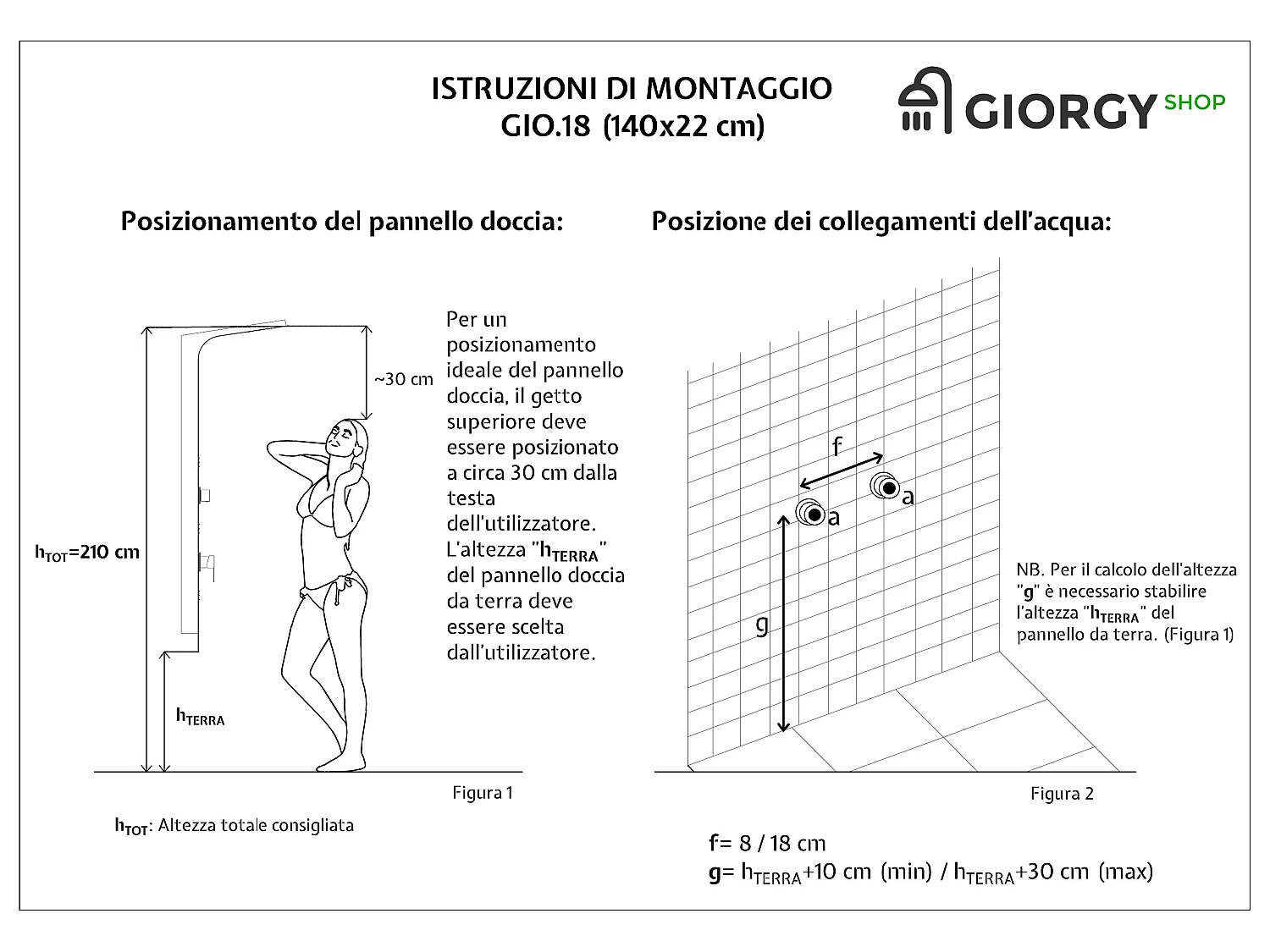 Pannello doccia idromassaggio in alluminio verniciato a polvere finitura bianco opaco (fronte) e nero opaco (fianco)