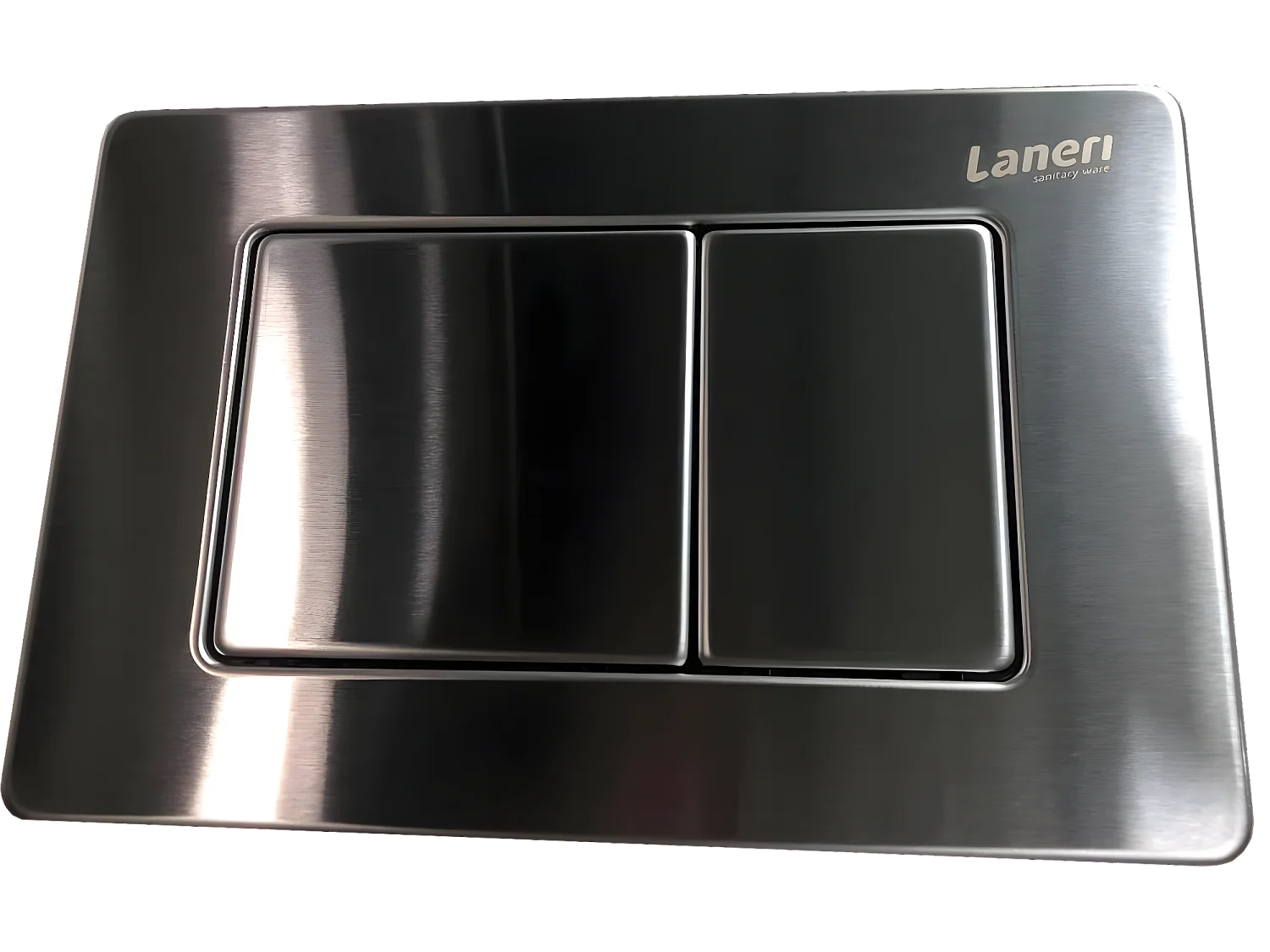 Réservoir caché compléte pour cuvette au sol avec plaque de commande en acier inoxydable double bouton