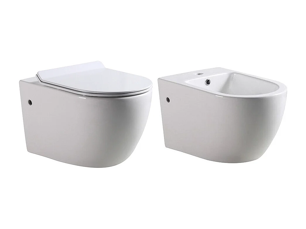 Sanitari sospesi filo muro, linea tonda