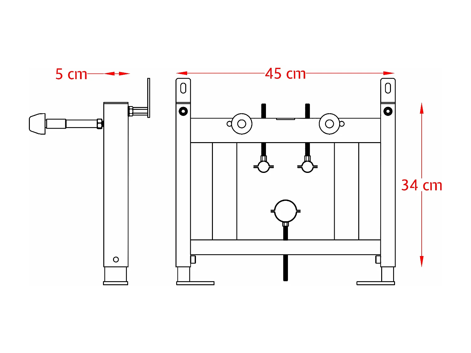 Struttura Da Incasso Telaio Per Bidet Sospeso , Universale , Completo Di Raccordi Di Collegamento Per Bidet