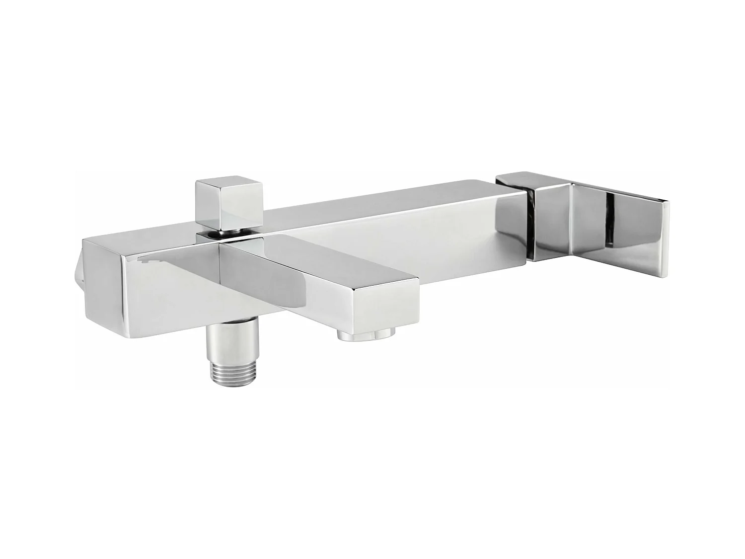 Ensemble de robinet de salle de bain design, carré et moderne avec vidage clic-clac inclus – GROUPE MELANGEUR DE BAIN