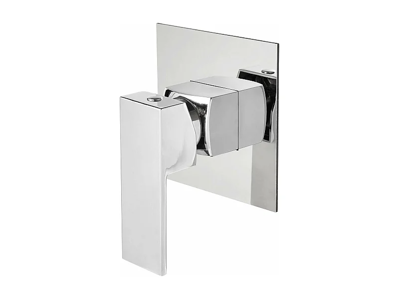 Set Rubinetteria Per Bagno da design squadrata moderna con piletta click clack inclusa -  INCASSO DOCCIA MISCELATORE