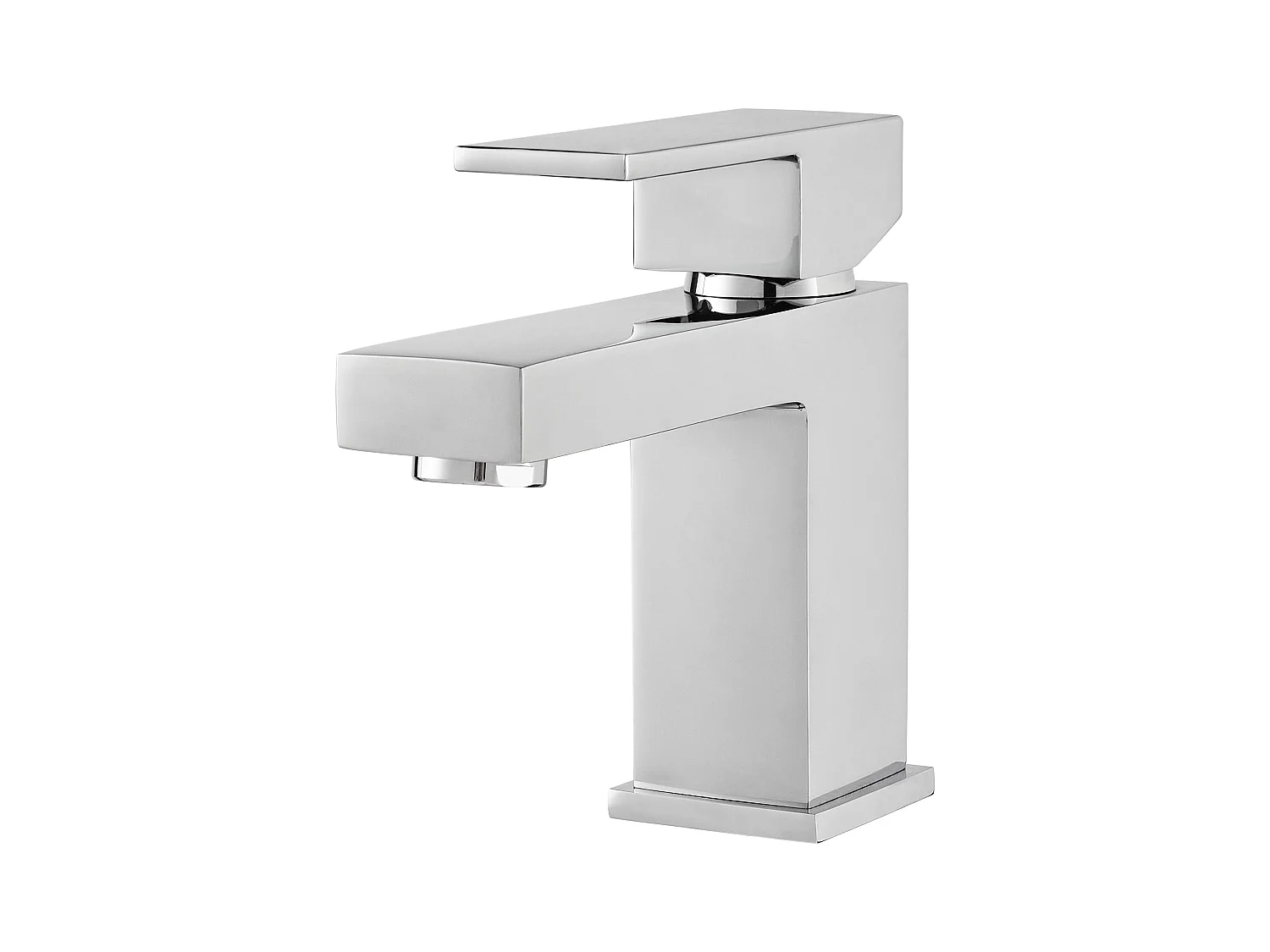 Ensemble de robinet de salle de bain design, carré et moderne avec vidage clic-clac inclus – MITIGEUR BIDET