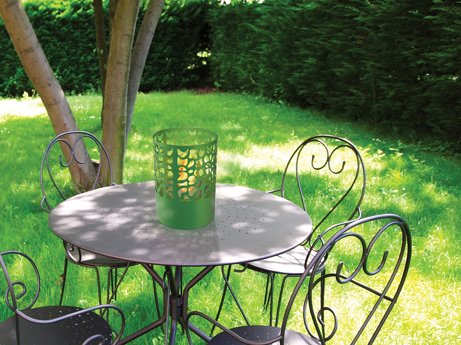 Cheminée de table à l'éthanol en acier inoxydable