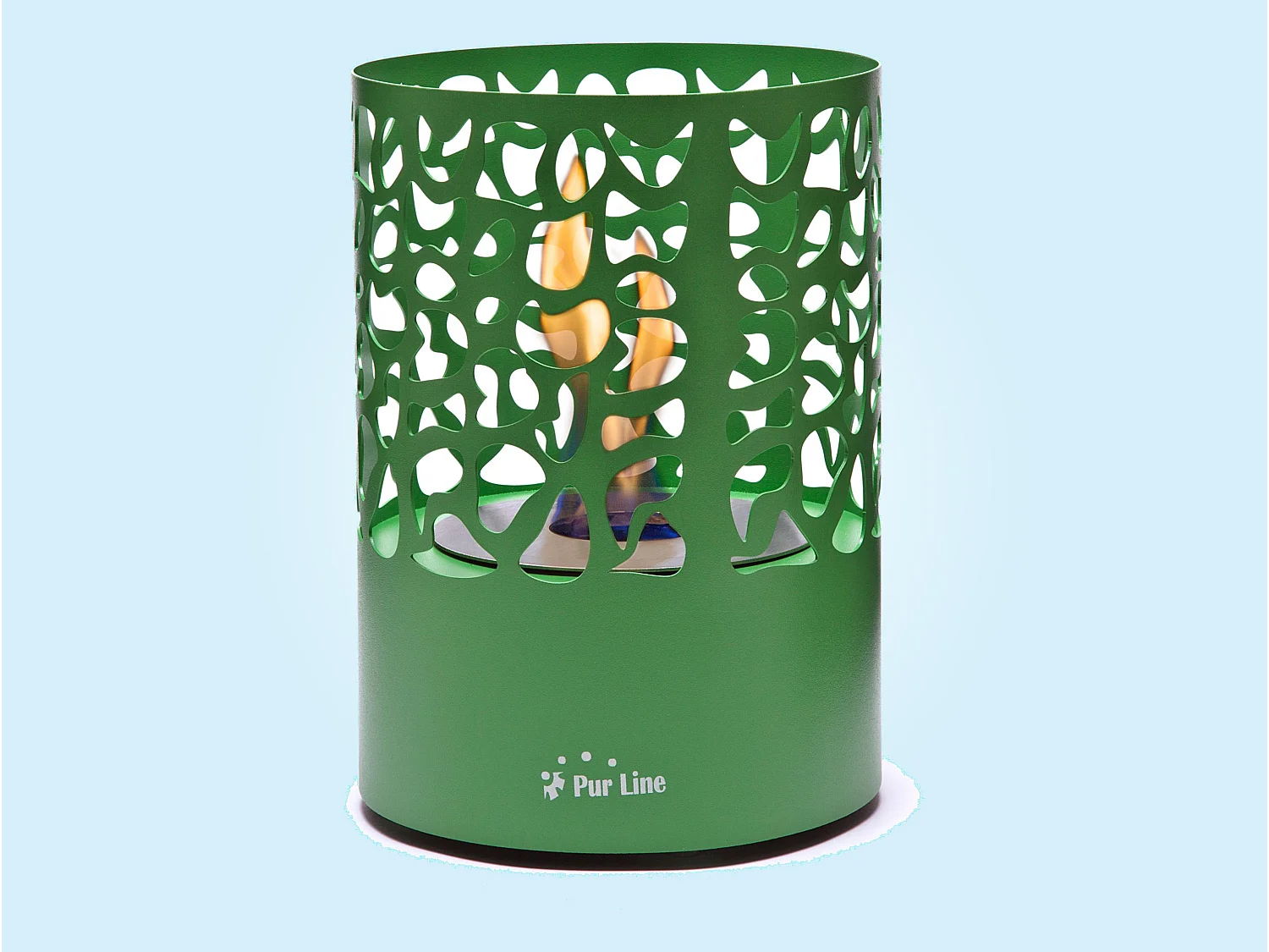 Cheminée de table à l'éthanol en acier inoxydable