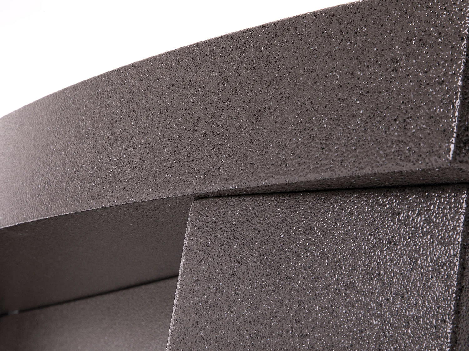 Rechthoekige design wandhaard op ethanol in zwart staal en gehard glas