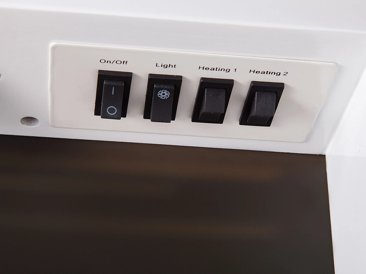 Cheminée électrique murale 2kW en acier laqué blanc