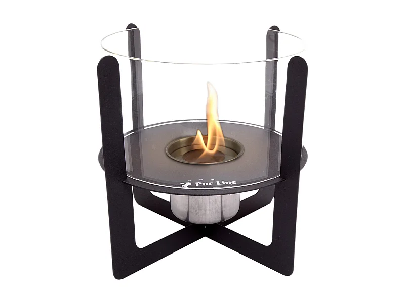 Ethanol-Tischkamin mit Glaszylinder
