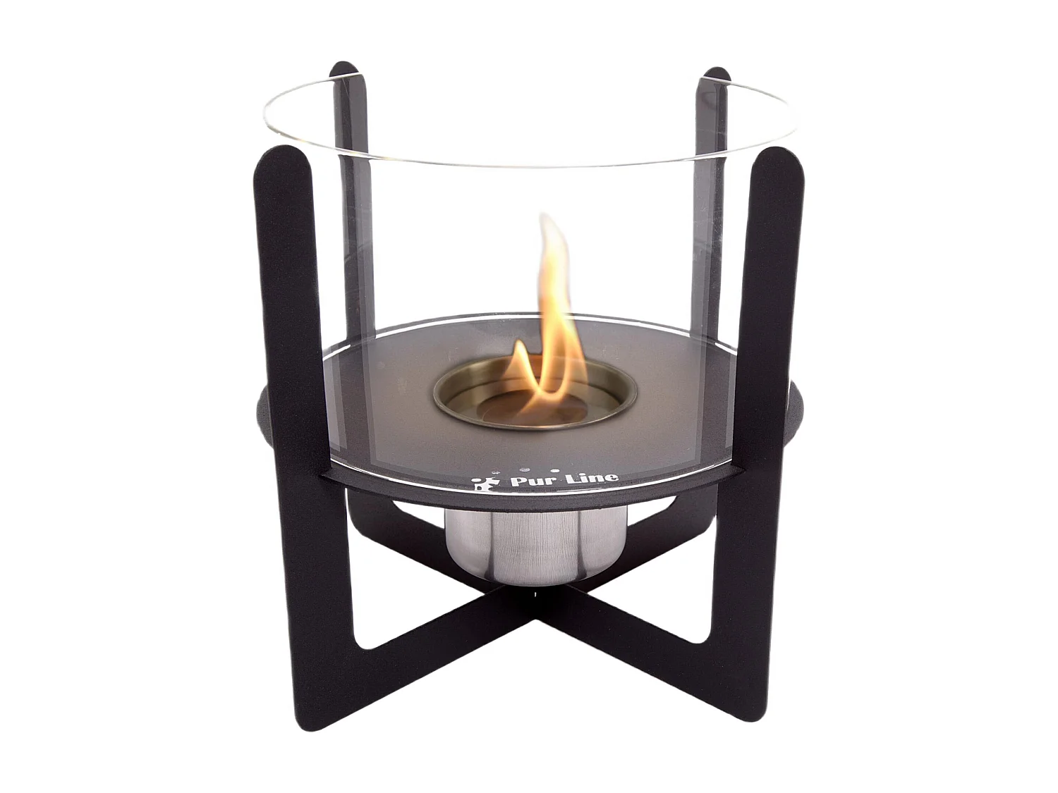 Ethanol-Tischkamin mit Glaszylinder