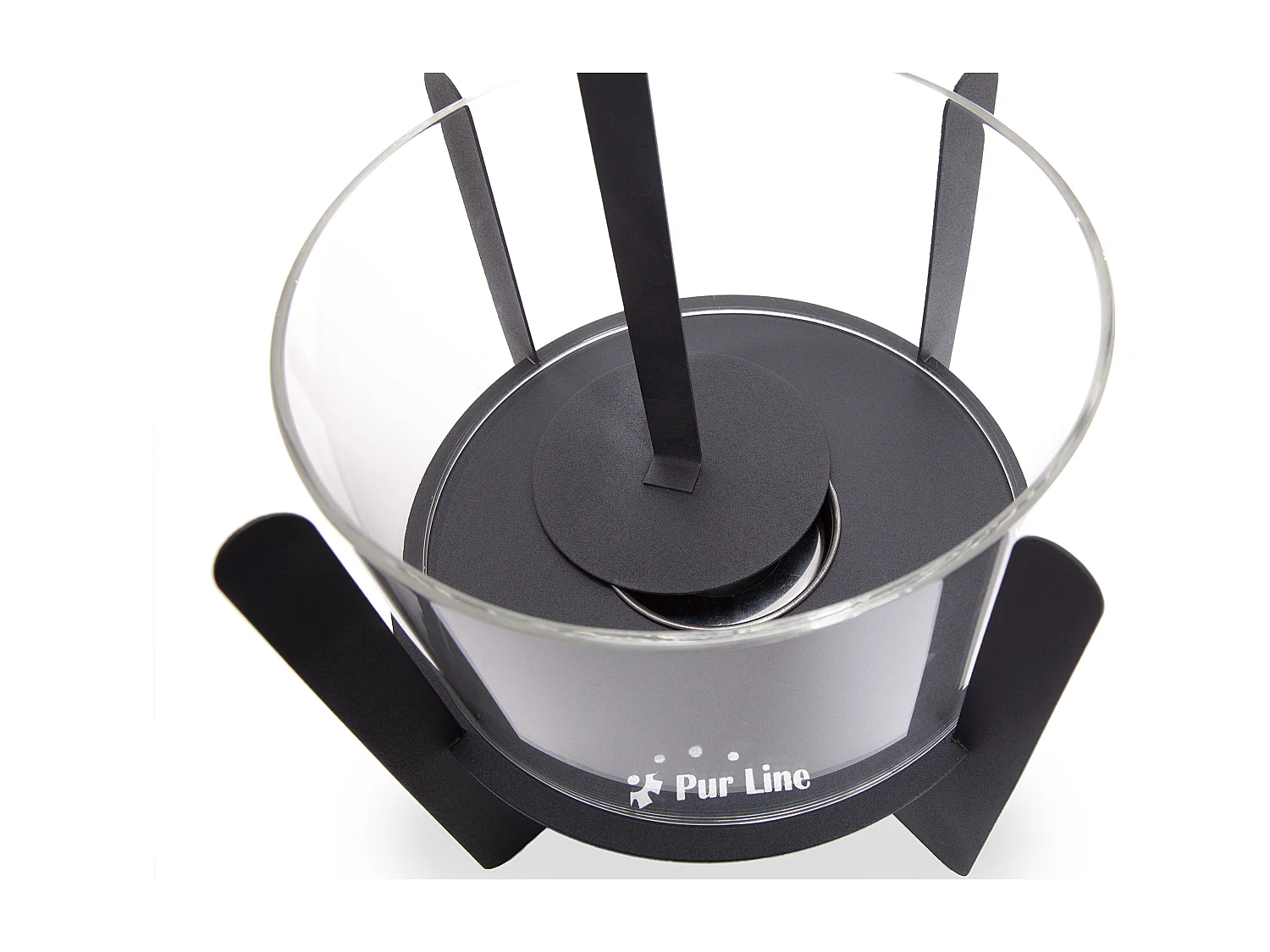 Camino a etanolo da tavolo con vetro temperato cilindrico