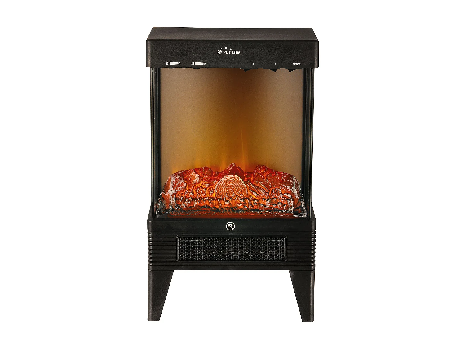 Cheminée électrique en acier noir 2kW