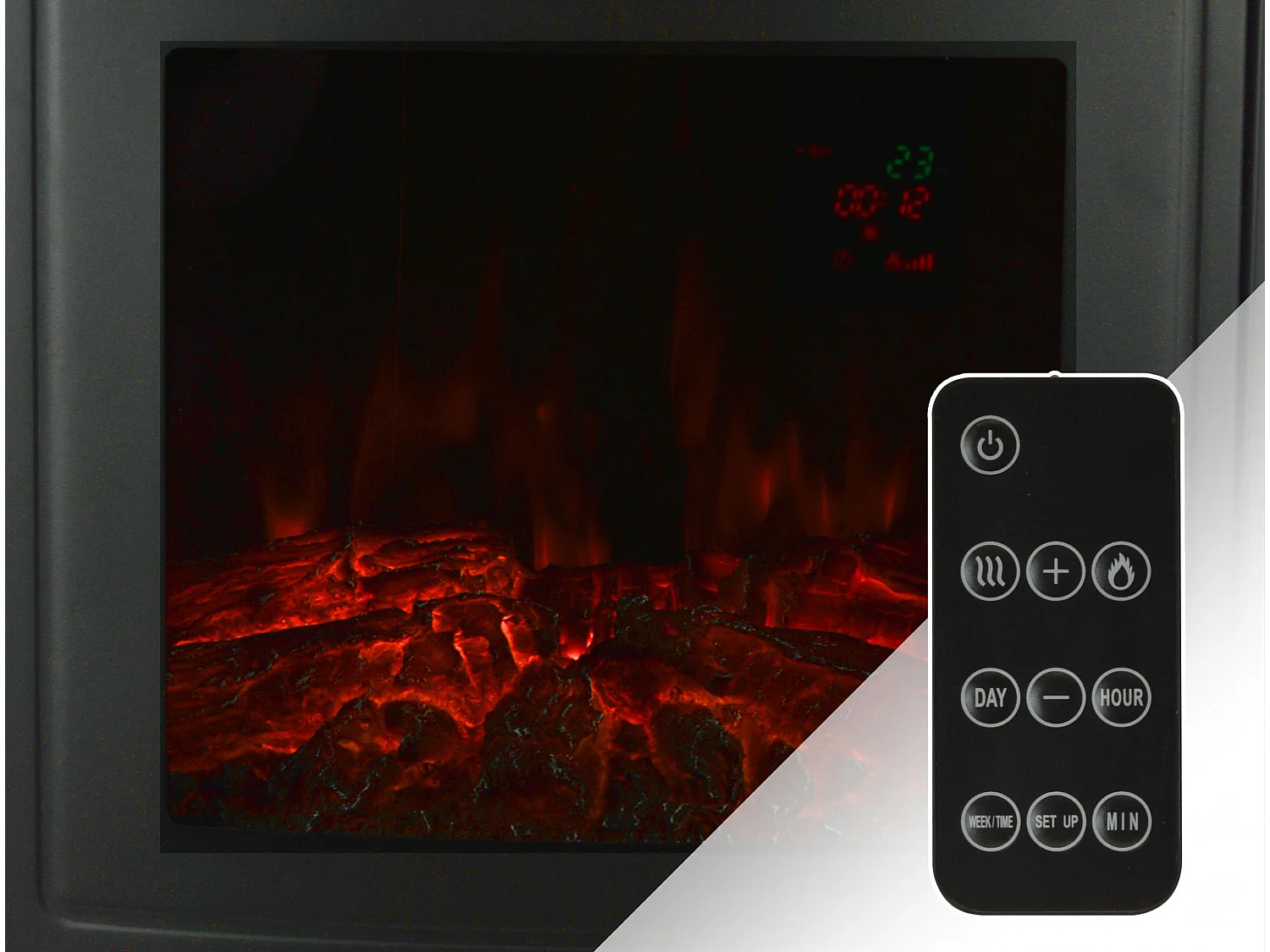 Zwart stalen elektrische kookplaat 2000W