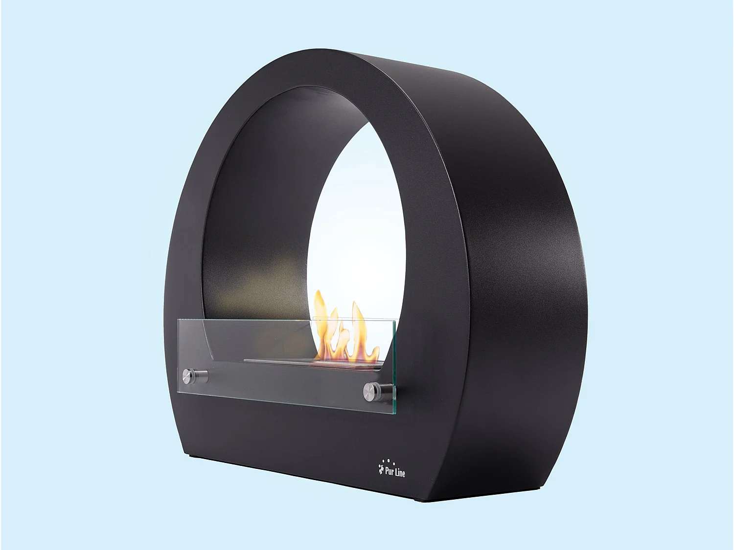 Cheminée à l'éthanol en acier avec flamme réglable