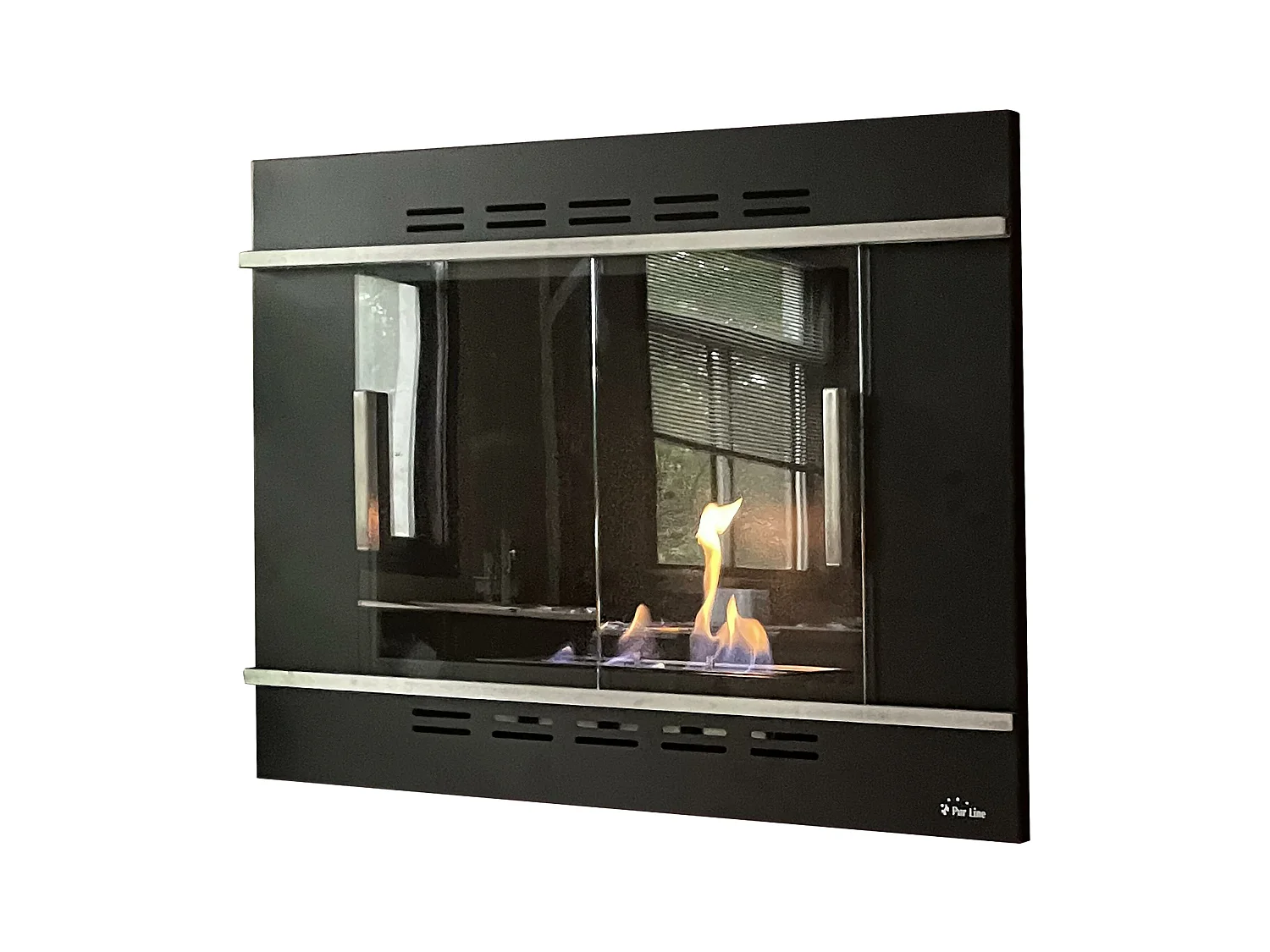 Biocamino inseribile a parete con porte