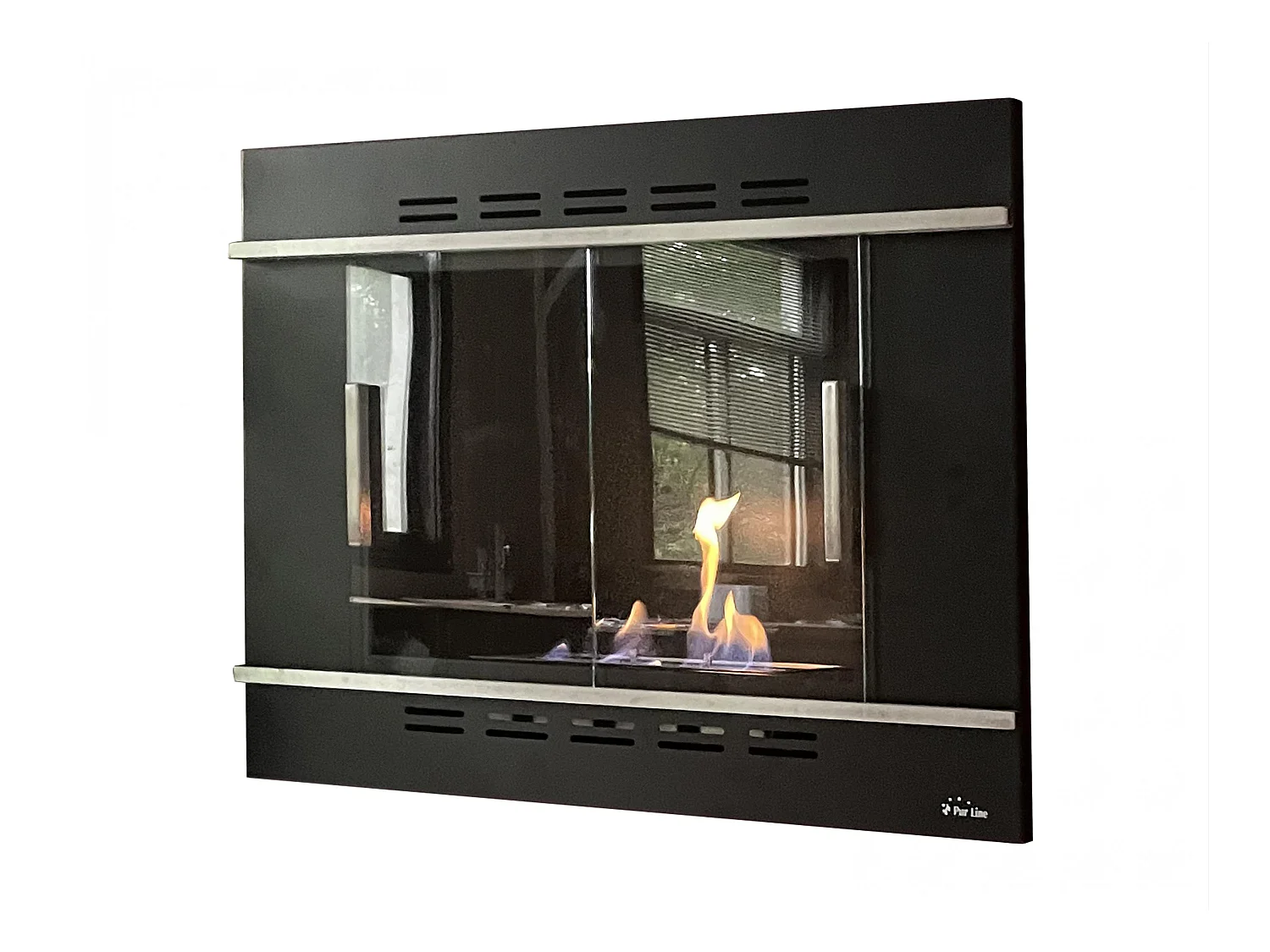 Biocamino inseribile a parete con porte