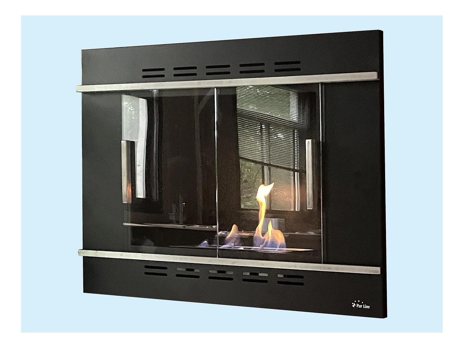 Biocamino inseribile a parete con porte