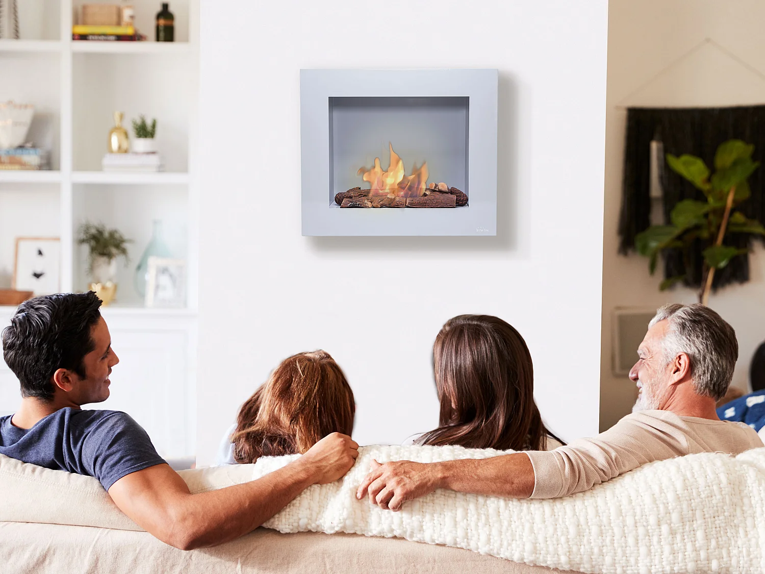 Biocamino a pavimento o a parete con ceppi decorativi in vari colori BESTBIO