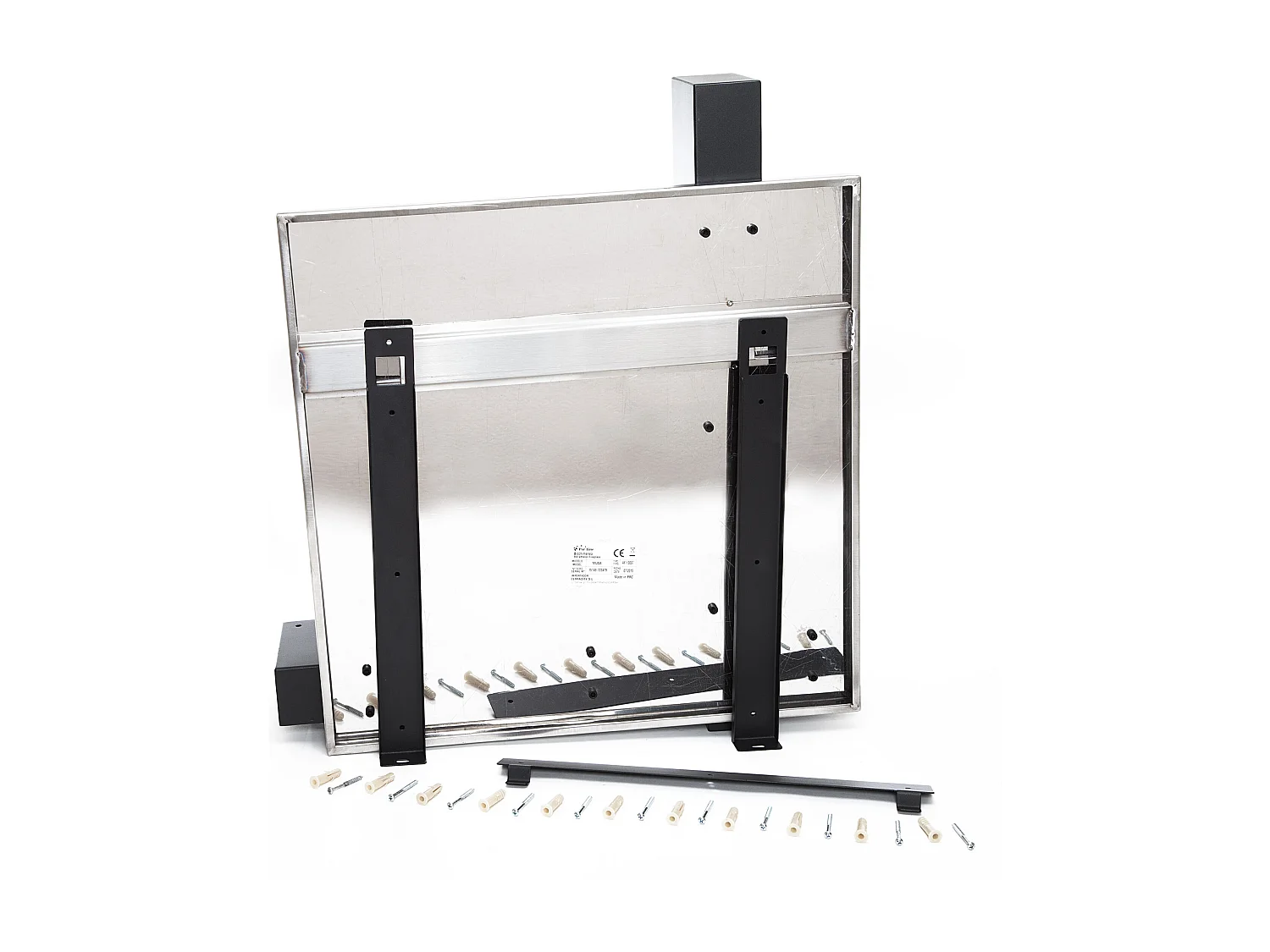 Wandgemonteerde ethanolhaard in zwart roestvrij staal design