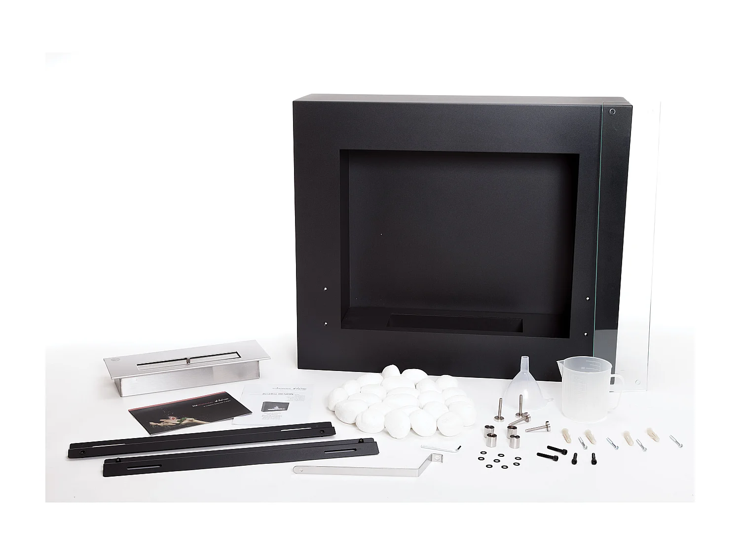 Cheminée à l'éthanol en acier laqué