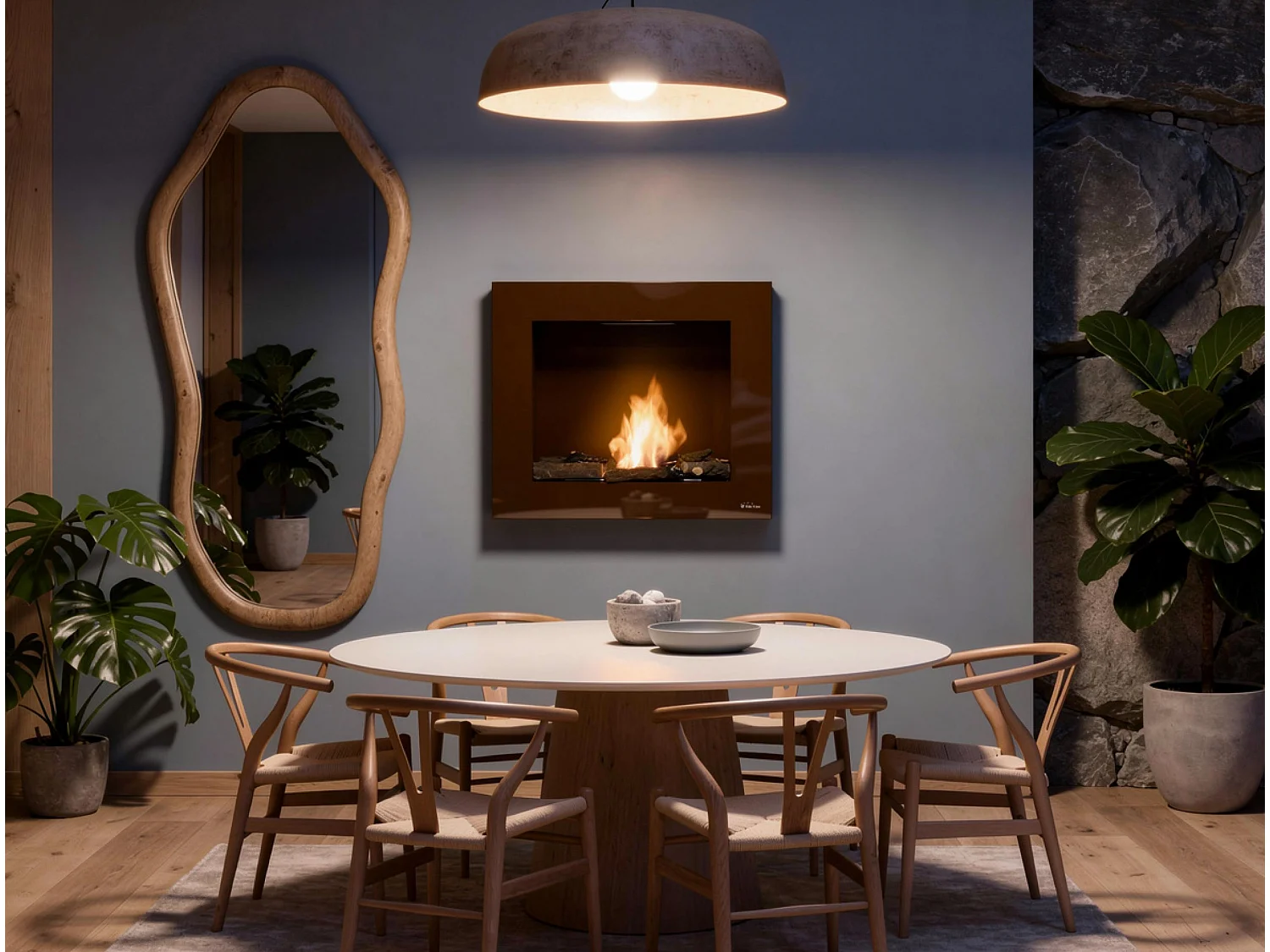 Vloer- of wandhaard bio met decoratieve houtblokken in verschillende kleuren BESTBIO