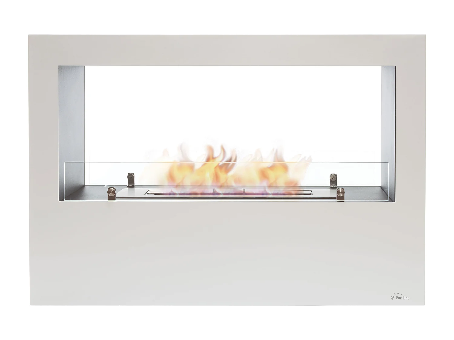 Grande cheminée à l'éthanol au sol en acier