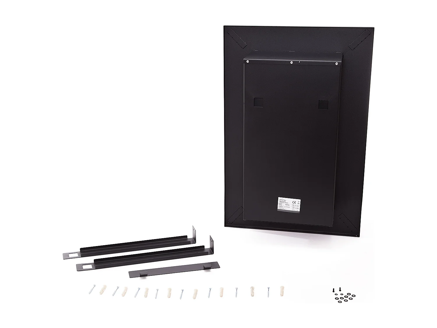 Chimenea de etanol mural vertical en acero negro